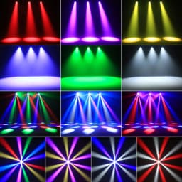 LeLeght 7X50W Moving Head LED DMX512 RGBW Light Effects 5 Control Mode With Strobe Lighting Effect for Party Disco Ballroom