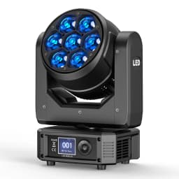 LeLeght 7X50W Moving Head LED DMX512 RGBW Light Effects 5 Control Mode With Strobe Lighting Effect for Party Disco Ballroom