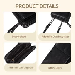 Voltsify Mini PU Leather Shoulder Crossbody Phone Bag with Adjustable Strap