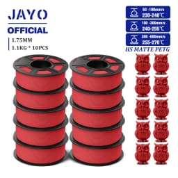 JAYO PETG 3D Filament 1.75mm High Speed Matte PETG 3D Printer Filament High Flow Speedy PETG Filament Fit Most FDM Printers