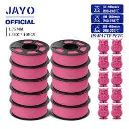 JAYO PETG 3D Filament 1.75mm High Speed Matte PETG 3D Printer Filament High Flow Speedy PETG Filament Fit Most FDM Printers