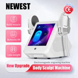 EMS Body Slimming 2 Handle RF Professional EMS Body Sculpting Machine Muscle Stimulator for Salon Clinic
