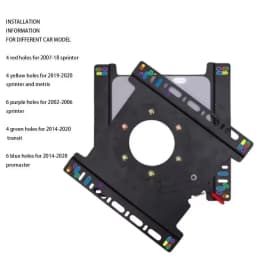 HWHONGRV Swivel Seat Base Compatible with Ford Transit 150 250 350 2014 2015 2016 2017 2018 2019 2020 2021-360° (Left or right)