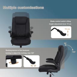 Ergonomic Office Chair, Desk chair with high backrest and height adjustable, Swivel chair with headrest Comfortable,
