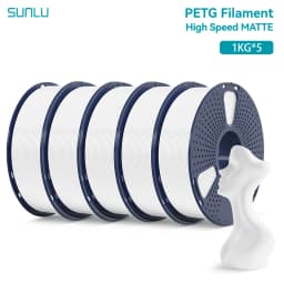 SUNLU 5KG High Speed Matte PETG Filament 1.75mm 1kg Spool (2.2lbs) High Speed Printing Filament Fit Most FDM Printer