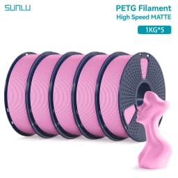 SUNLU 5KG High Speed Matte PETG Filament 1.75mm 1kg Spool (2.2lbs) High Speed Printing Filament Fit Most FDM Printer