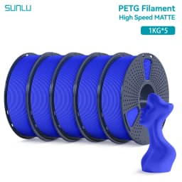 SUNLU 5KG High Speed Matte PETG Filament 1.75mm 1kg Spool (2.2lbs) High Speed Printing Filament Fit Most FDM Printer