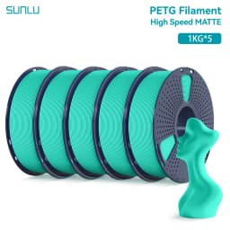 SUNLU 5KG High Speed Matte PETG Filament 1.75mm 1kg Spool (2.2lbs) High Speed Printing Filament Fit Most FDM Printer