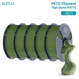 SUNLU 5KG High Speed Matte PETG Filament 1.75mm 1kg Spool (2.2lbs) High Speed Printing Filament Fit Most FDM Printer