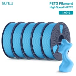 SUNLU 5KG High Speed Matte PETG Filament 1.75mm 1kg Spool (2.2lbs) High Speed Printing Filament Fit Most FDM Printer
