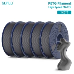 SUNLU 5KG High Speed Matte PETG Filament 1.75mm 1kg Spool (2.2lbs) High Speed Printing Filament Fit Most FDM Printer