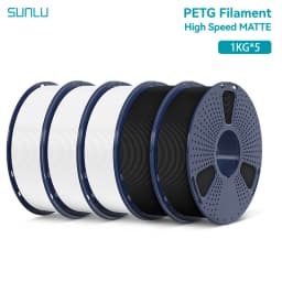 SUNLU 5KG High Speed Matte PETG Filament 1.75mm 1kg Spool (2.2lbs) High Speed Printing Filament Fit Most FDM Printer