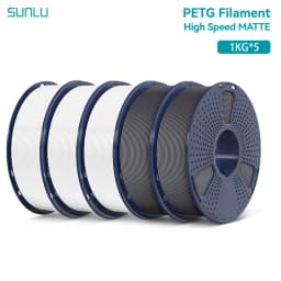 SUNLU 5KG High Speed Matte PETG Filament 1.75mm 1kg Spool (2.2lbs) High Speed Printing Filament Fit Most FDM Printer