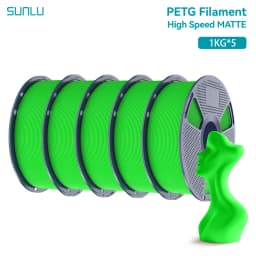 SUNLU 5KG High Speed Matte PETG Filament 1.75mm 1kg Spool (2.2lbs) High Speed Printing Filament Fit Most FDM Printer