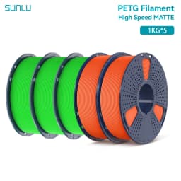 SUNLU 5KG High Speed Matte PETG Filament 1.75mm 1kg Spool (2.2lbs) High Speed Printing Filament Fit Most FDM Printer