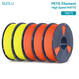 SUNLU 5KG High Speed Matte PETG Filament 1.75mm 1kg Spool (2.2lbs) High Speed Printing Filament Fit Most FDM Printer