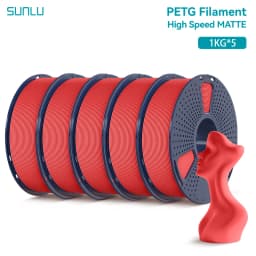 SUNLU 5KG High Speed Matte PETG Filament 1.75mm 1kg Spool (2.2lbs) High Speed Printing Filament Fit Most FDM Printer