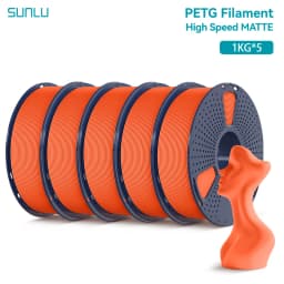 SUNLU 5KG High Speed Matte PETG Filament 1.75mm 1kg Spool (2.2lbs) High Speed Printing Filament Fit Most FDM Printer