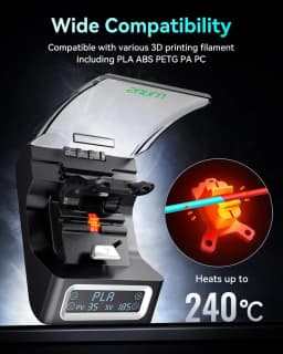 SUNLU Filament Connector FC01 for 1.75mm PLA/ABS/PETG/PA/PC Filament Fast Welding Splicer Simple to Use with 200pcs PTFE Sleeve