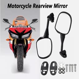 1 Pair ABS Motorcycle Rear View Side Mirrors For Honda CBR 600RR 1000RR 125R 250R Motorcycle View Mirrors Accessories