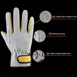 Leather Welding Gloves Flame Retardant Heat-Resistant Work Gloves Supplies Anti-cutting Glove Workplace Fireplace Oven Welder