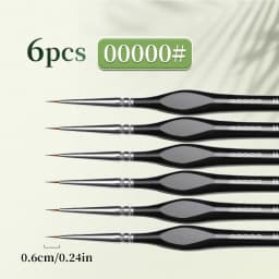 Fine Tip Paint Brush Set for Acrylic, Models, Mini Miniature Detail , Nylon Hair Thin Extra Fine Paintbrushes