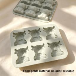 Highland Cow Ice Cube Mold Highland Cow Silicone Tray Cute 3D Ice for WhiskeyCocktails Beer & Drinks Reusable Silicone Molds