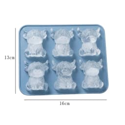 Highland Cow Ice Cube Mold Highland Cow Silicone Tray Cute 3D Ice for WhiskeyCocktails Beer & Drinks Reusable Silicone Molds