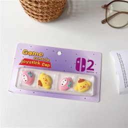 4pcs Cartoon Thumb Stick Grip Cap For Nintendo Switch 2 JoyCon Controller Analog Joystick Protector Case Soft Silicone Cover