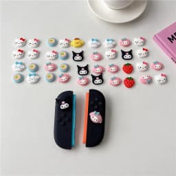 4pcs Cartoon Thumb Stick Grip Cap For Nintendo Switch 2 JoyCon Controller Analog Joystick Protector Case Soft Silicone Cover