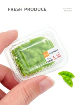 1pc Dollhouse Miniature Vegetables & Fruits: 1/6, 1/12 Scale Realistic Fresh Food, Supermarket Shopping,Decoration Model