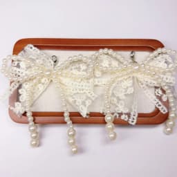 DIY Lace Pearl Bow Fashion set Shoe Charms for Clogs Accessories Slide Sandals Shoe Decoration Bukcle Pin for Sneaker Decorative
