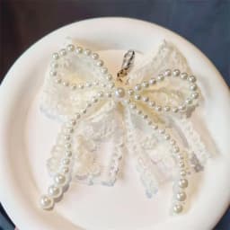 DIY Lace Pearl Bow Fashion set Shoe Charms for Clogs Accessories Slide Sandals Shoe Decoration Bukcle Pin for Sneaker Decorative