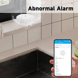 Zigbee Water Flood Sensor Leak Detector Home Security Alarm Remote Monitor Works with Home Assistant Zigbee2MQTT