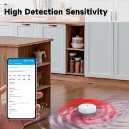 Zigbee Water Flood Sensor Leak Detector Home Security Alarm Remote Monitor Works with Home Assistant Zigbee2MQTT