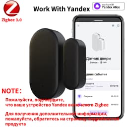 Zigbee 3.0 Contact Sensor Door Sensor Window Sensor Zigbee Hub Required Workwith Home Assistant Yandex Alexa ZHA Zigbee2MQTT HA