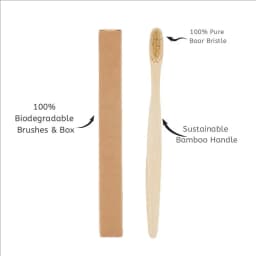 10/5Pcs 100% Biodegradable Bamboo Toothbrush,Eco-Friendly Natural Boar Bristles,No Plastic Environmentally FriendlySustainable