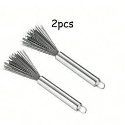 1/2Pcs Multi‑Functional Cleaning Brush with Steel Handle Household Cleaning Brush for Home Kitchen Bathroom