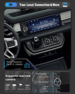1DIN 6.86inch Universal MP5 Car Radio Support Wireless Carplay Android AUTO AUX USB BT Touch Screen Multimedia Video Player