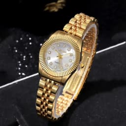 Fashion Rhinestone Women Watches Luxury Stainless Steel Band Ladies Quartz Wristwatch Reloj Mujer(Without Box)