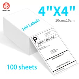 4"x6" inch Thermal Label Paper 100x150mm 100/500PCS Waterproof For Thermal Shipping Labels DHL UPS Express Barcode For D100/D200