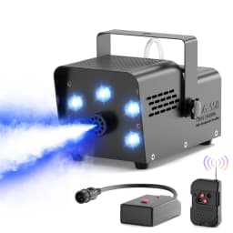 LeLeght 500W Smoke Machine RGB Colorful 5 LEDs Fog Ejector Stage Effect Fogger Spray Equipment for Wedding Halloween DJ Show