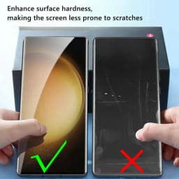 Curved Screen Protector For Samsung Galaxy S23 Ultra, S22 Ultra, S21 Ultra, for S24 Ultra Ceramic Film With Install Kit