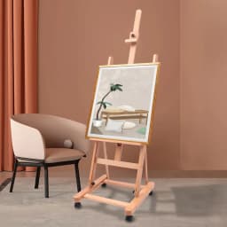 Newly Designed H-frame Easel Adjustable Movable Tilting Easel Painting Easel Large Studio H-Frame Easel for Painting