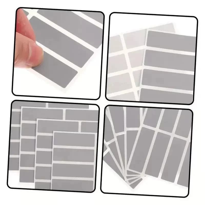 100pcs/ Pack (10 sheets) Rectangle Scratch Off Stickers Labels, 1.9 x 0.6 inch