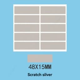 100pcs/ Pack (10 sheets) Rectangle Scratch Off Stickers Labels, 1.9 x 0.6 inch
