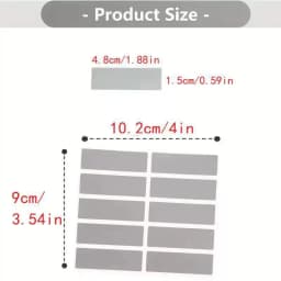 100pcs/ Pack (10 sheets) Rectangle Scratch Off Stickers Labels, 1.9 x 0.6 inch
