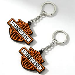 For Harley Davidson Softail Sportster VRSC Touring X48 883 1200 Street Glide Motorcycle LOGO Keychain Shape SOFT RUBBER KEYRING