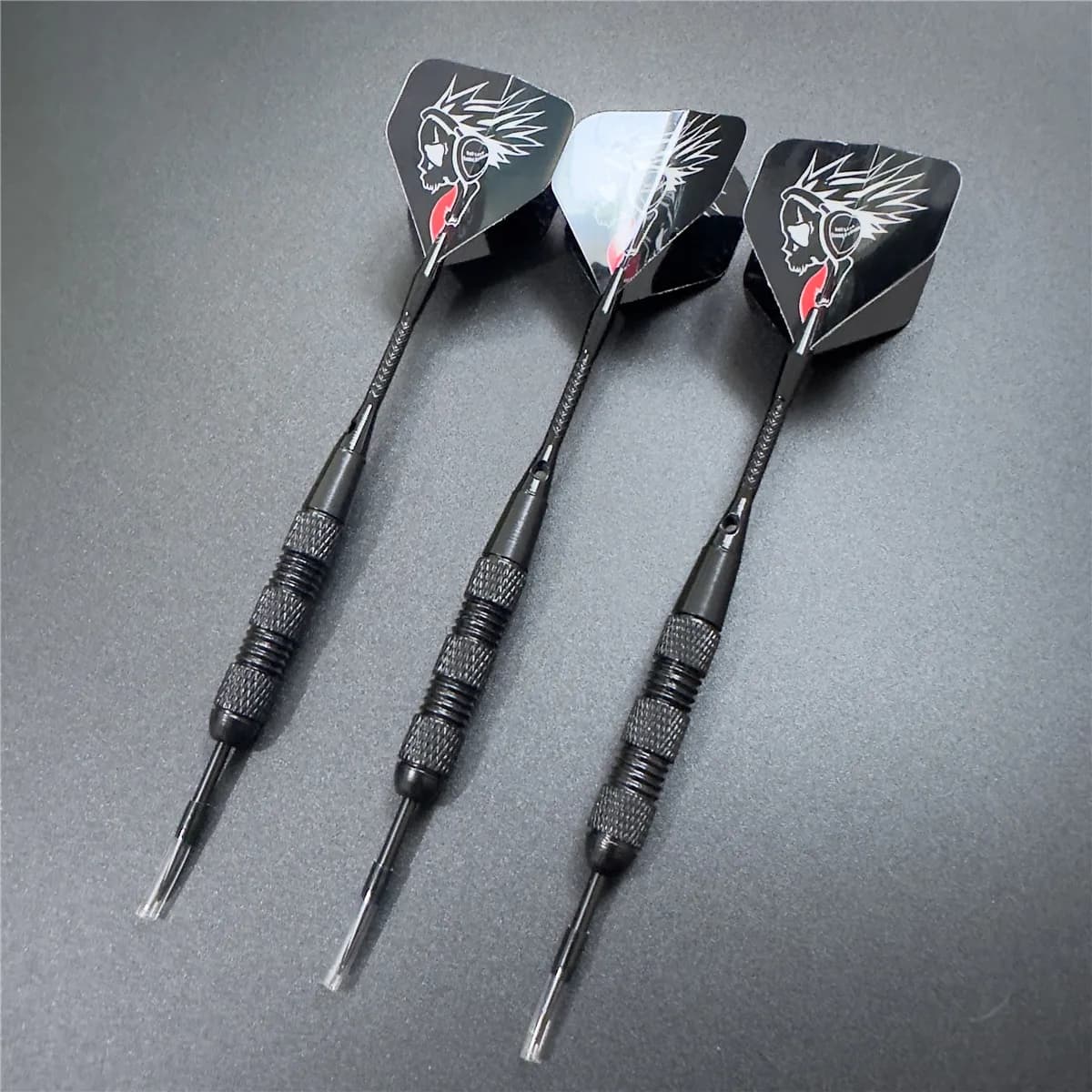 3pcs/Set Of Metal High-grade Iron Nickel Plated Black Needle Darts 20 Grams Competition Training Black Pattern Aluminum Rod