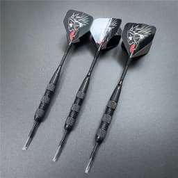3pcs/Set Of Metal High-grade Iron Nickel Plated Black Needle Darts 20 Grams Competition Training Black Pattern Aluminum Rod
